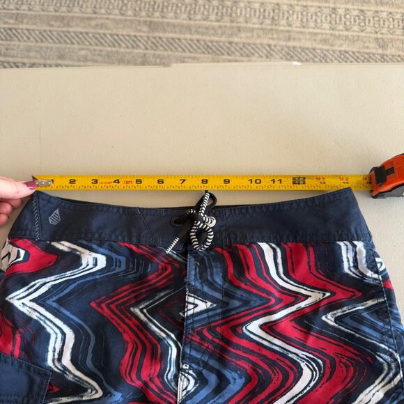 Volcom Volmericana Red White Blue 4th of July Boardshort Swim Trunk Mens size 30 - Picture 8 of 10